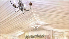 4x8m Pleated Ivory Marquee
