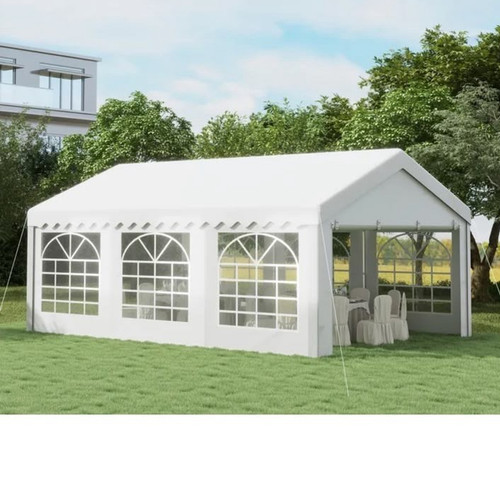 White garden party marquee - garden,